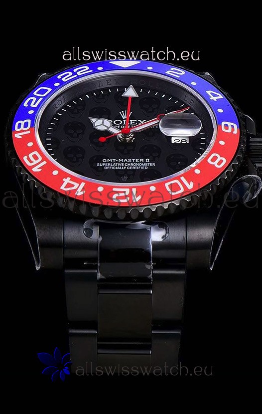 Rolex GMT Swiss "Titan Revenge" Orange and Blue Swiss Replica Watch Swiss ETA 3186 Movement 