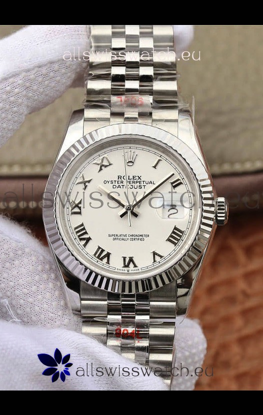Rolex Datejust 36MM ETA-3135 Movement Swiss Replica in 904L Steel in Black Dial 