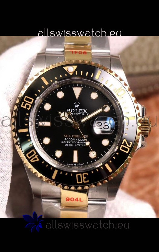 Rolex Sea-Dweller 126603 Swiss Replica Watch 1:1 Mirror Replica in Two Tone Casing 904L Steel 