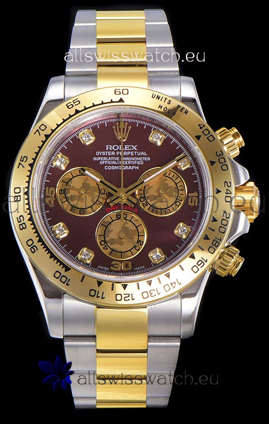 Rolex Daytona Two Tone Yellow Gold Original Cal.4130 Movement - 1:1 Mirror 904L Steel Watch
