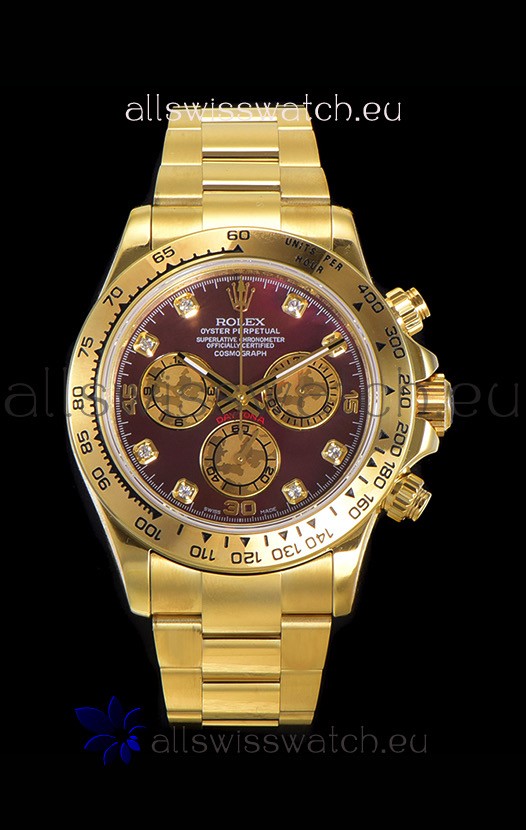 Rolex Daytona 18K Yellow Gold Original Cal.4130 Movement - 1:1 Mirror 904L Steel Watch