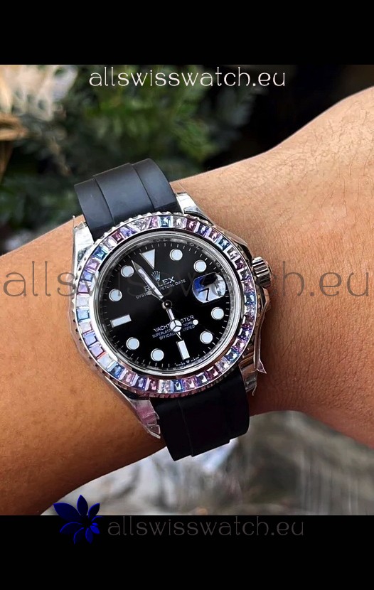 Rolex Yachtmaster 126679 White Gold Diamonds Cal.3235 Swiss 1:1 Ultimate 904L Steel Watch