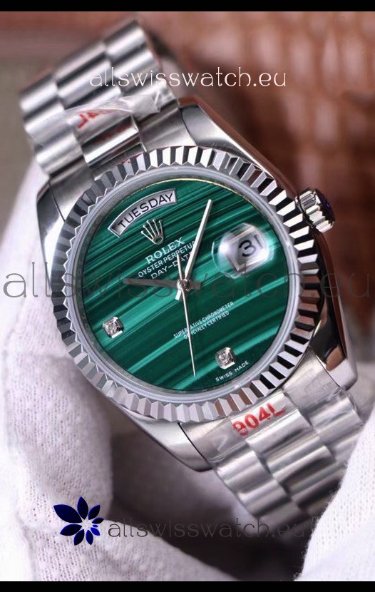 Rolex Day Date Presidential 904L Steel 36MM - Malachite Dial 1:1 Mirror Quality Watch