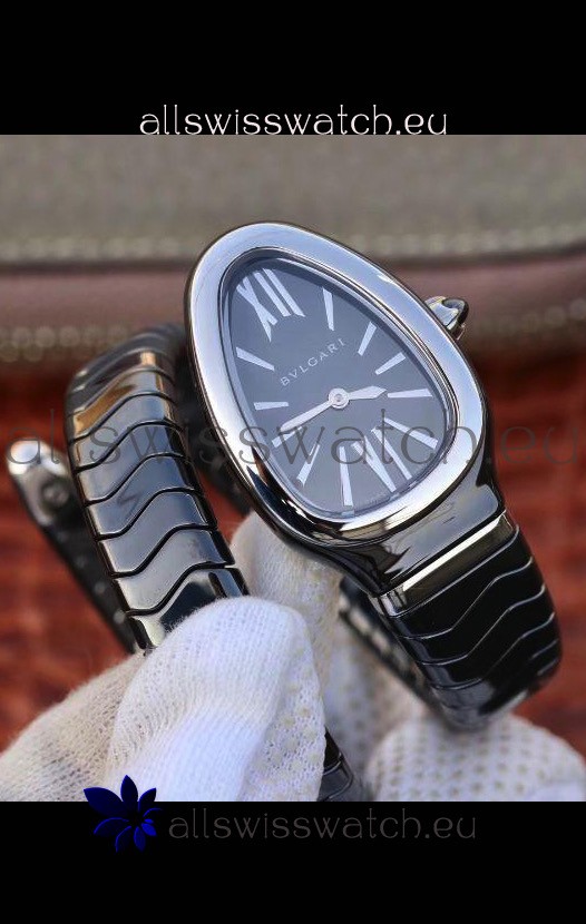 Bvlgari Serpenti Edition Black Ceramic Replica Watch in 1:1 Mirror Quality 