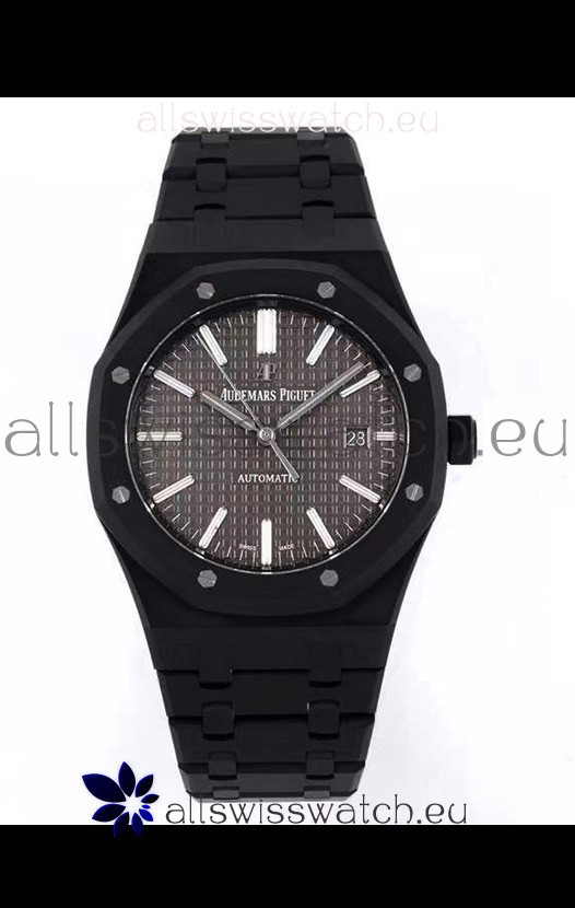 Audemars Piguet Royal Oak PVD Coated Swiss Replica Watch 3120 Swiss Movement - Grey Dial 
