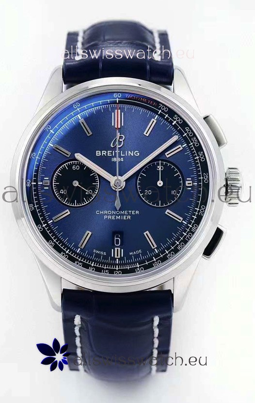Breitling Premier B01 Chronograph 42 Edition Watch 1:1 Mirror Quality in Blue Dial 