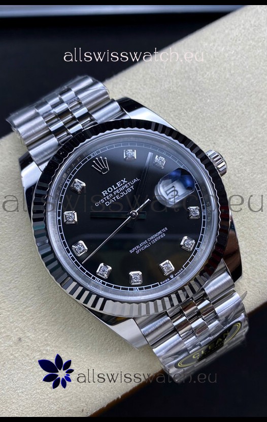 Rolex Datejust 126334 41MM ETA 3235 Swiss 1:1 Mirror Replica Watch in 904L Steel - Black Dial 
