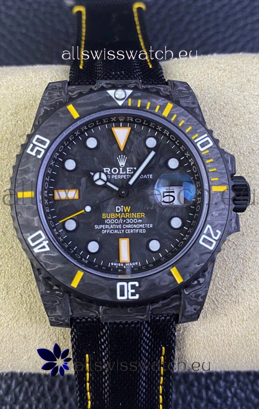 Rolex Submariner DiW Carbon Fiber Edition Swiss Replica Watch - 1:1 Mirror Replica
