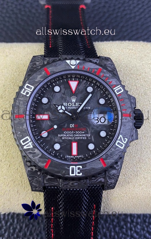 Rolex Submariner DiW Carbon Fiber Edition Swiss Replica Watch - 1:1 Mirror Replica