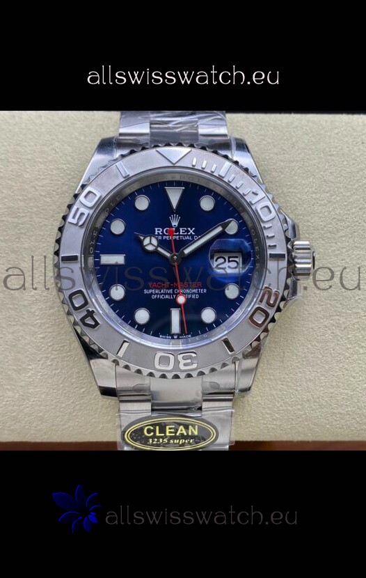 Rolex Yachtmaster 40mm Blue Dial - 1:1 Swiss Replica Watch in 904L Steel Casing