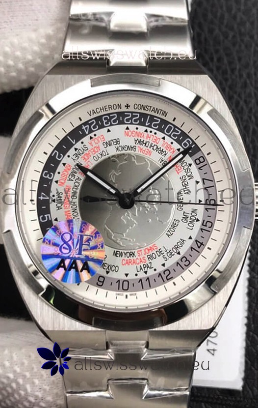 Vacheron Constantin Overseas World Time Edition White Dial Swiss Replica Watch 