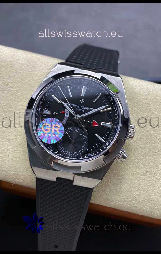 Vacheron Constantin Overseas Dual Time Stainless Steel 1:1 Mirror Swiss Replica Black Dial
