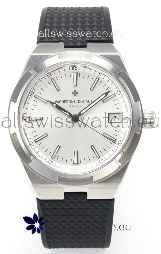 Vacheron Constantin Super Clone Overseas Edition Steel Casing and Dial in Rubber Strap