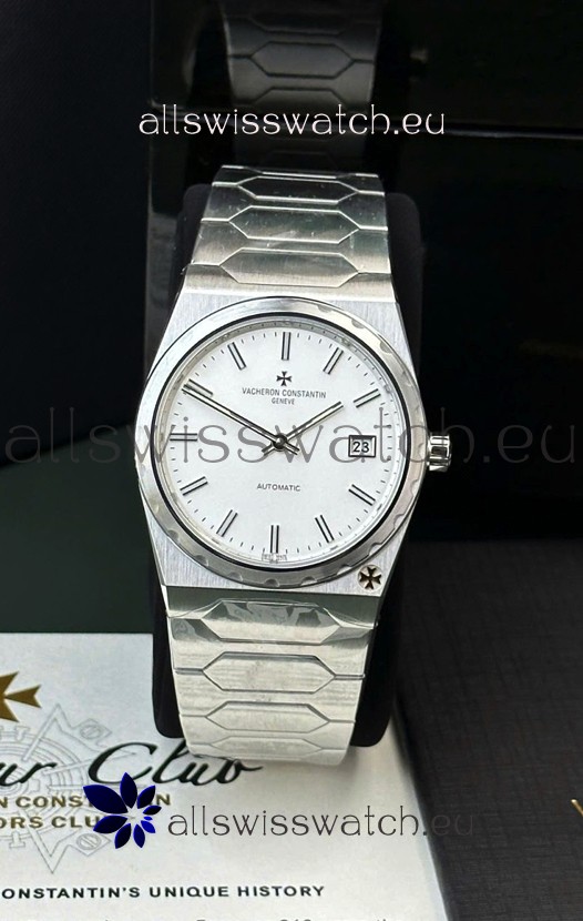 Vacheron Constantin Historiques 222 Super Clone 37MM Steel Casing Watch in White Dial 