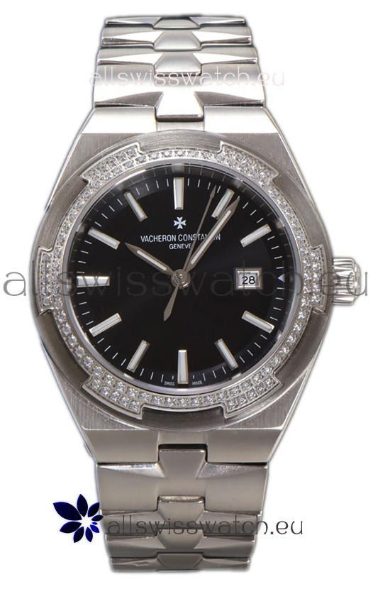 Vacheron Constantin Overseas Steel Casing Black Dial 35MM Swiss Replica Watch 