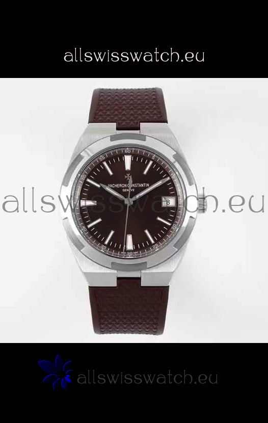 Vacheron Constantin Overseas 1:1 Mirror Swiss Replica Watch in Brown Strap