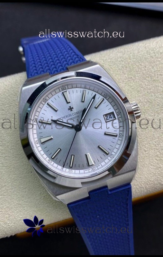 Vacheron Constantin Overseas 1:1 Mirror Swiss Replica Watch in Steel Dial - Rubber Strap