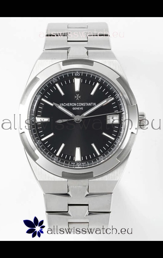Vacheron Constantin Overseas 1:1 Mirror Swiss Replica Watch in Black Dial - Steel Strap