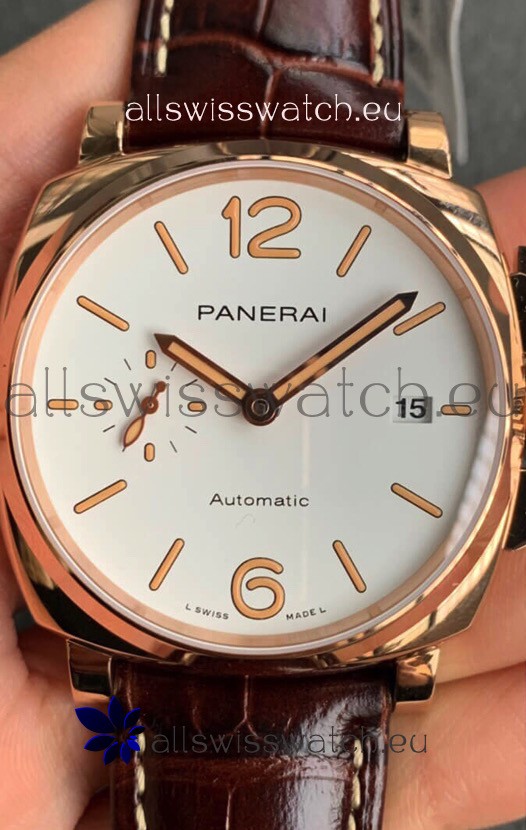 Panerai Luminor DUE PAM1042 Edition 1:1 Mirror Swiss Replica Watch in Rose Gold Casing 42MM