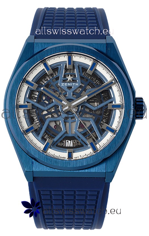 Zenith Defy Classic Skeleton 41MM Blue Ceramic Men's Swiss Replica Watch