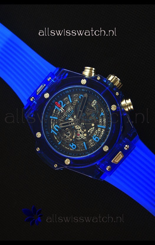 Hublot Big Bang Unico Blue Sapphire Quartz Replica Watch 45MM