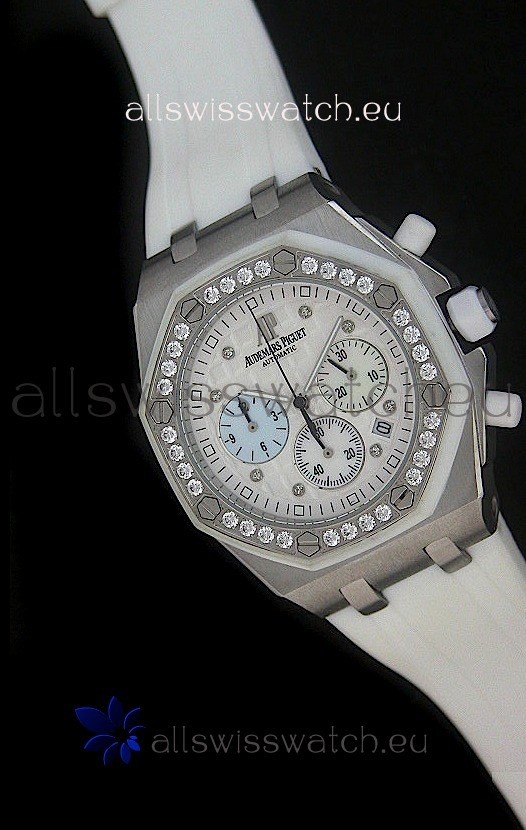 Audemars Piguet Royal Oak Offshore Lady Alinghi Swiss Watch in White Dial