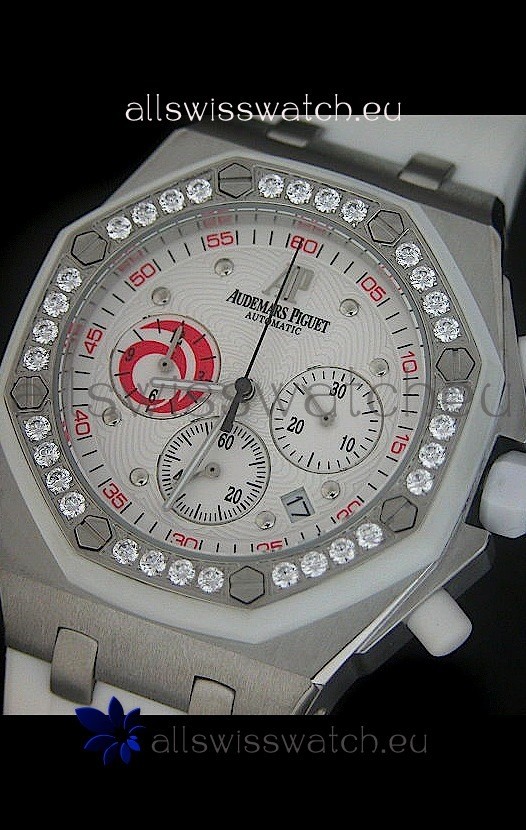 Audemars Piguet Royal Oak Offshore Lady Alinghi Swiss Watch in White Dial