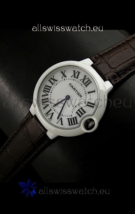 Cartier Ballon de Ladies Replica Watch in White Dial