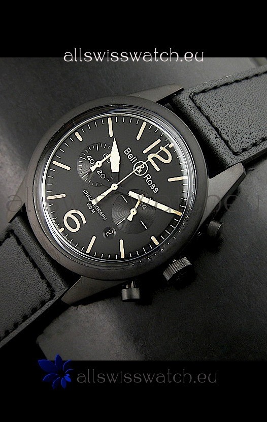 Bell and Ross BR126 Vintage Swiss Quartz Watch in PVD Casing