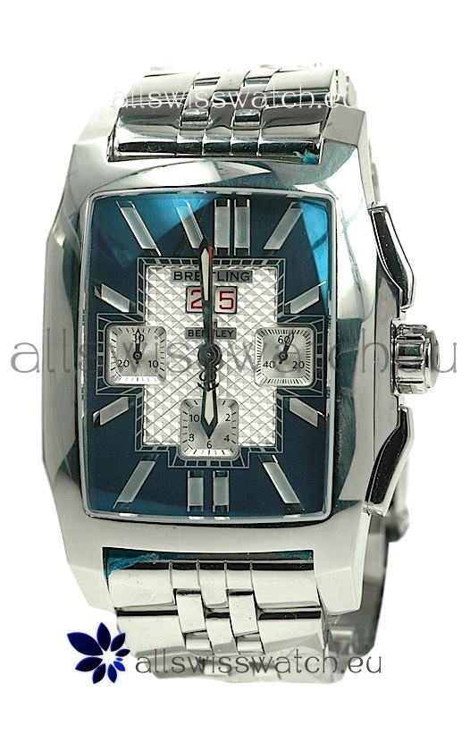 Breitling For Bentley Swiss Flying B Chronograph Steel Watch in Blue Dial