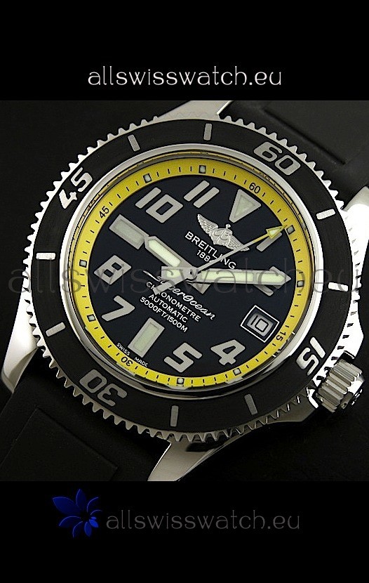 Breitling Superocean Swiss Replica Watch in Black Dial - Ultimate Mirror Replica