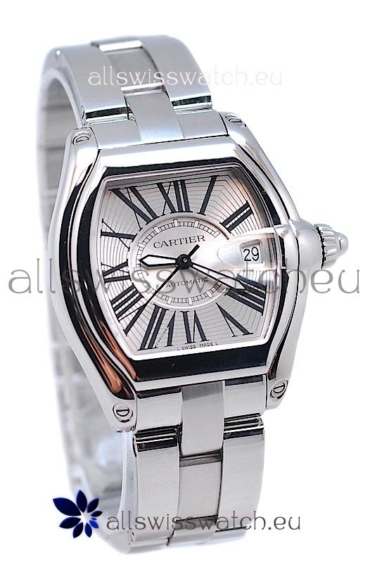 Cartier Roadster Swiss Ladies Swiss Watch in Silver Dial