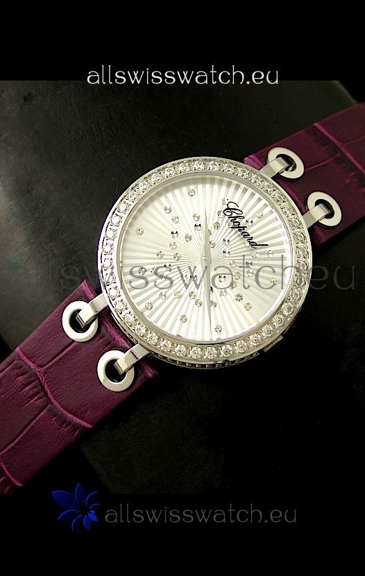 Chopard Xtravaganza Ladies Japanese Replica Watch in Silver Dial