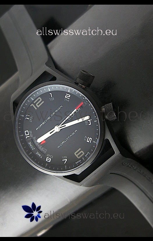 Porsche Design P6750 WorldTimer DLC Swiss Replica Watch