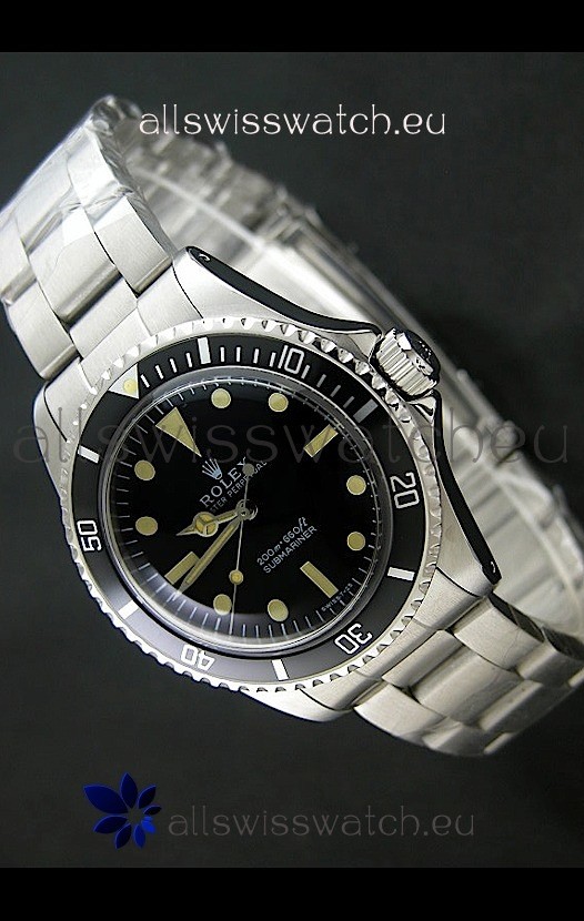 Rolex Submariner Classic Edition No Date Window Swiss Watch