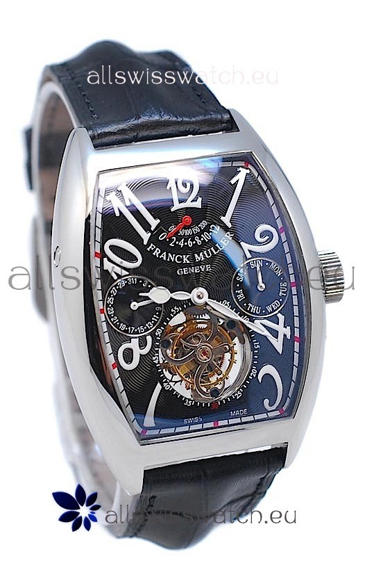 Franck Muller Casablanca Calender Tourbillon Swiss Watch in Black Dial