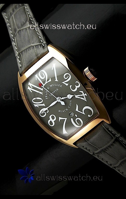 Franck Muller Geneve Casablanca Japanese Rose Gold Watch in Grey Dial