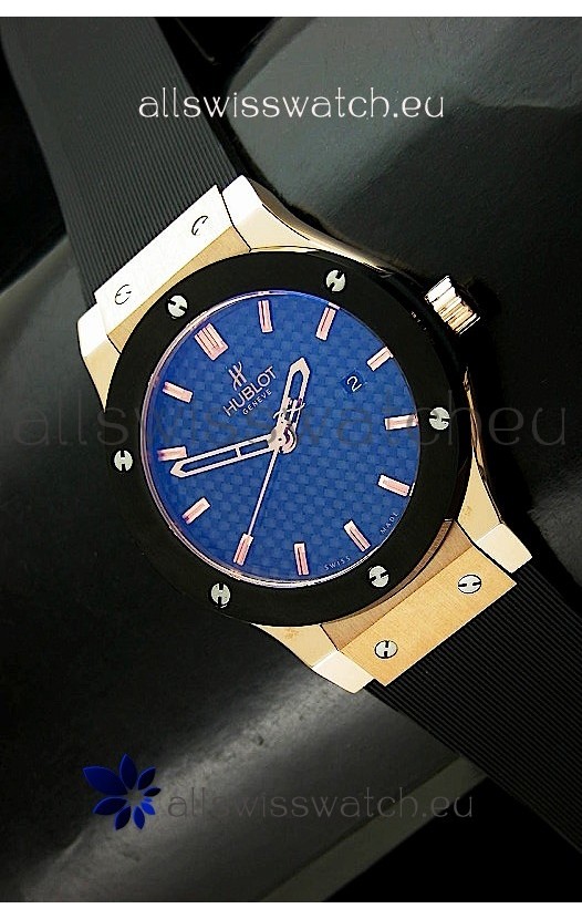Hublot Fusion Bang in Rose Gold Casing with Black Carbon Dial