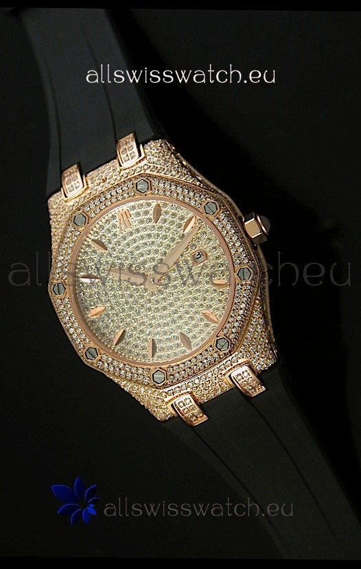 Audemars Piguet Royal Oak LADY Replica Watch in Diamonds Dial Edition