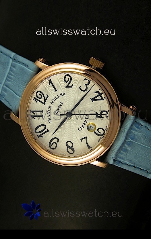 Franck Muller Master of Complications Liberty Japanese Watch Blue Strap
