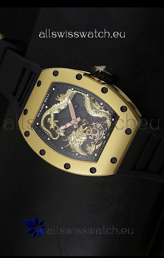 Richard Mille RM057 Tourbillon Jackie Chan Swiss Replica Watch in Yellow Gold