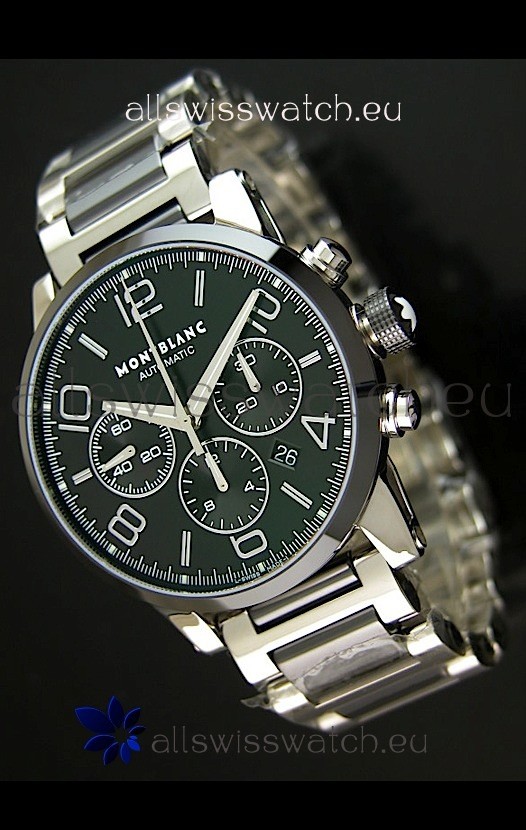 Mont Blanc Timewalker Ceramic Strap Inlays Watch in Black - 1:1 Mirror Replica