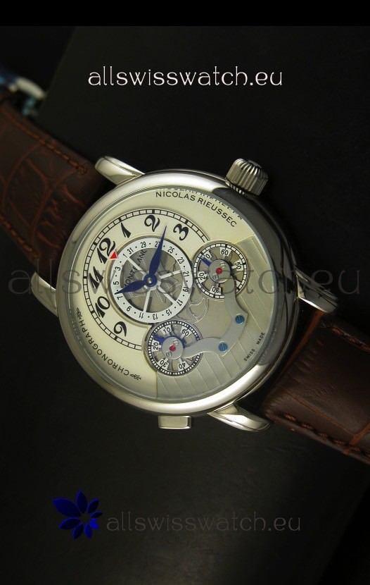 Mont Blanc Nicolas Riessec Stainless Steel Case in White Dial