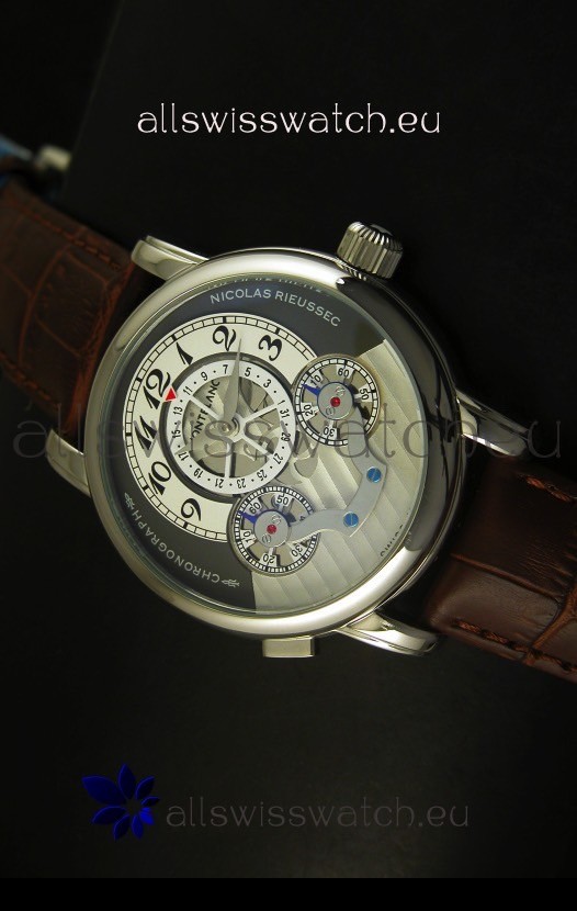 Mont Blanc Nicolas Riessec Stainless Steel Case in Grey Dial