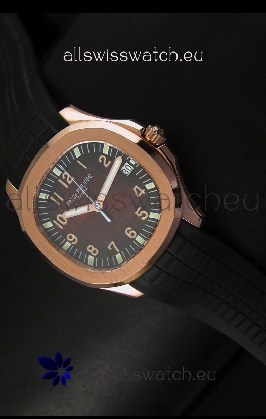 Patek Philippe Aquanaut Rose Gold in Brown Dial Watch - 1:1 Mirror Replica