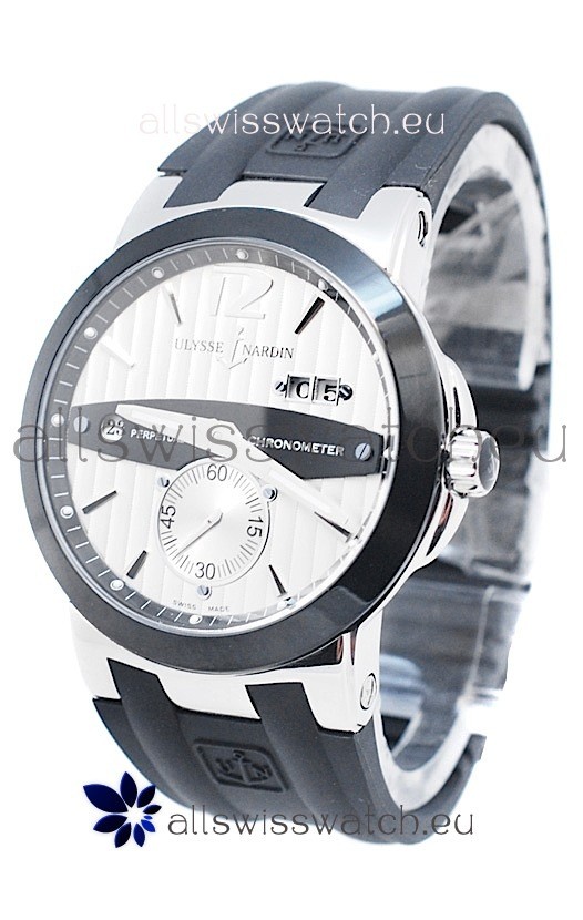 Ulysse Nardin Executive Dual Time Steel Black Watch