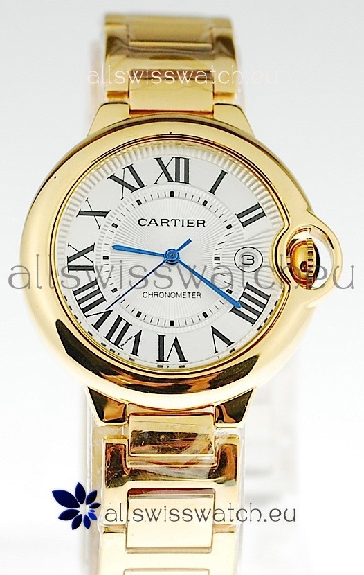 Ballon Bleu De Cartier Japanese Ladies Replica Yellow Gold Watch