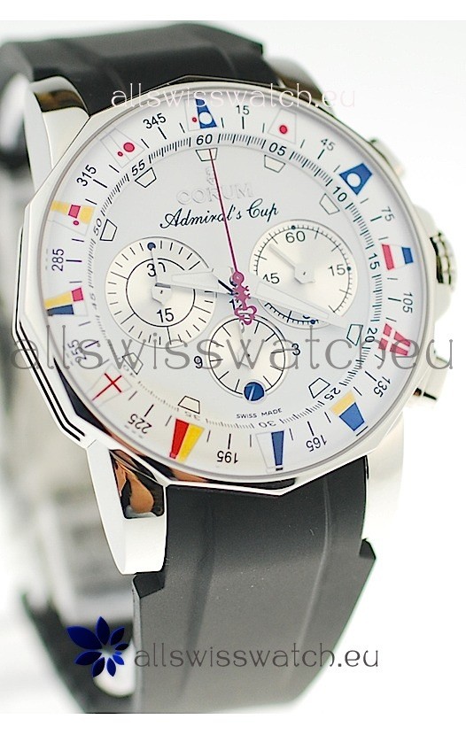 Corum Admirals Cup Chronograph Swiss Replica Watch in Rubber Strap