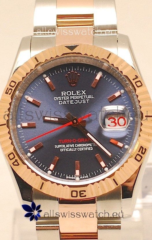 Rolex Datejust Turn O Graph Japanese Rose Gold Watch