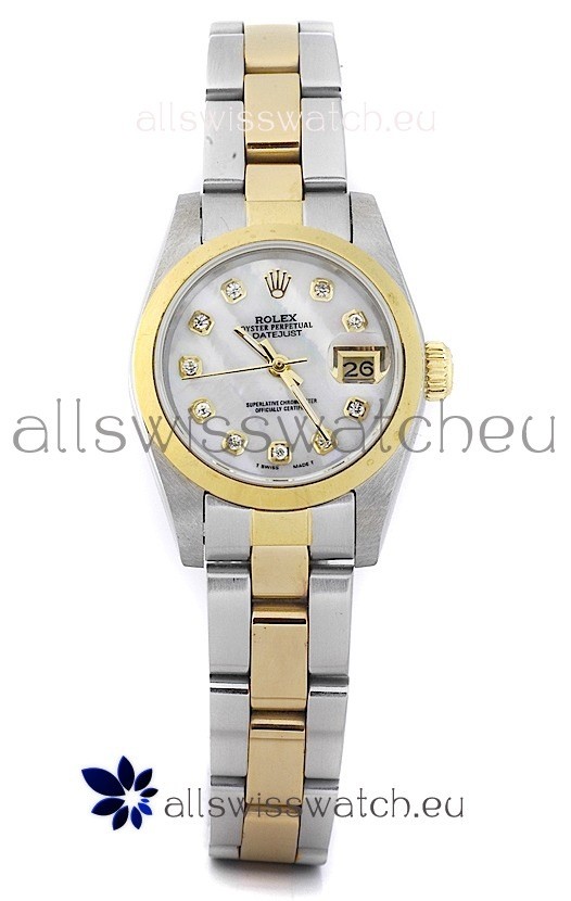 Rolex DateJust Two Tone Lady's Replica Watch